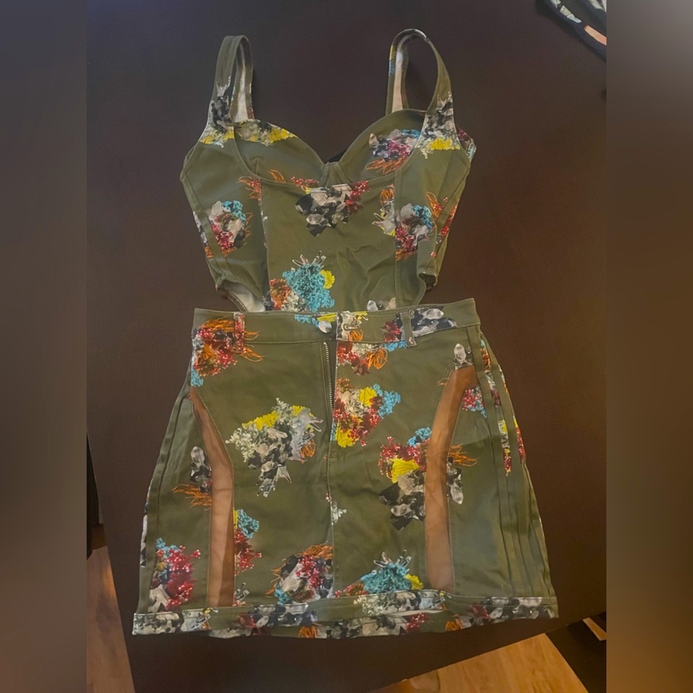 Ivy Park 2 Piece Green Skirt and Top